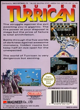 Super Turrican (Europe) box cover back